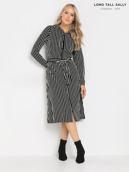 Long Tall Sally Black Stripe Shirt Dress (AB5735) | €19