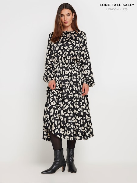 Long Tall Sally Natural Long Sleeve Midi Dress (AB5747) | 193 QAR