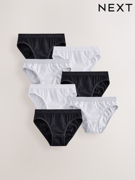 Negro/Blanco - Bikini Briefs 7 Pack (5-16yrs) (AB5758) | 15 € - 21 €