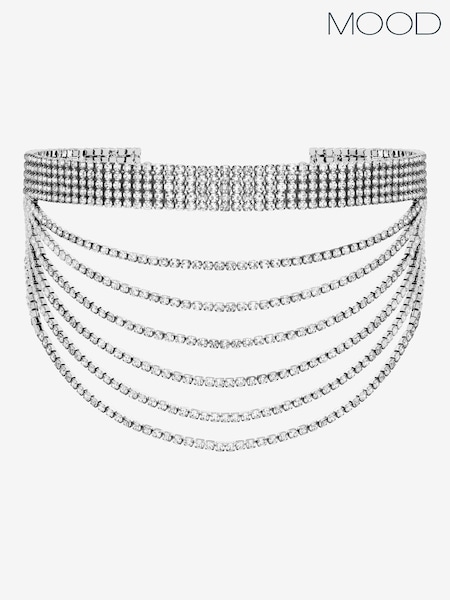 Mood Crystal Multirow Bib Necklace (AB5772) | 83 LEI