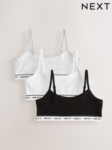 grau/schwarz/weiß - Strappy Crop Tops 3 Pack (5-16yrs) (AB5787) | 11 € - 16 €
