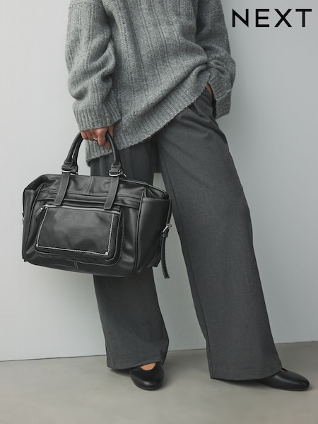 Black Casual Zip Grab Bag (AB5798) | 1,484 UAH