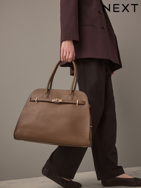 Taupe Brun - Large Tote Bag (AB5813) | kr780