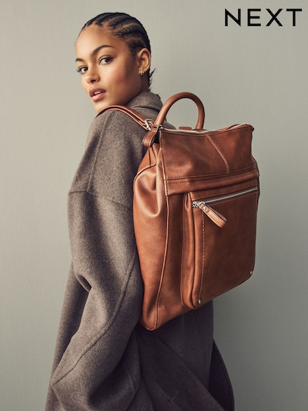 Svetlohnedá - Messenger Style Backpack (AB5816) | €42