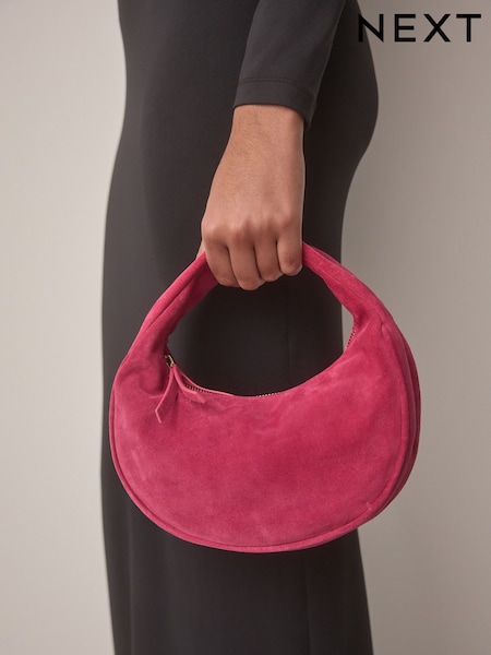 Pink Suede Mini Hand Held Bag (AB5817) | €40