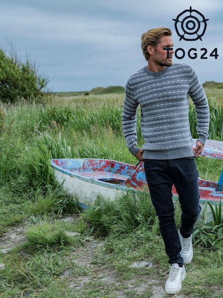 Tog 24 Grey Mens Gregory Knitted Jumper (AB5984) | €79