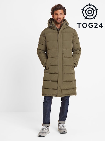 Tog 24 Green Mens Langrick Long Padded Jacket (AB5997) | R$ 980