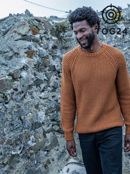 Tog 24 Brown Logan Mens Knitted Jumper (AB6042) | R$ 485