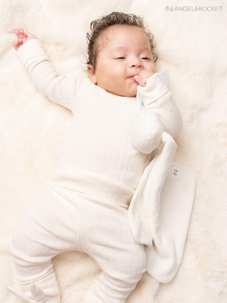 Angel & Rocket Natural Elli Comforter Velour Baby Gift Set (AB6083) | €31