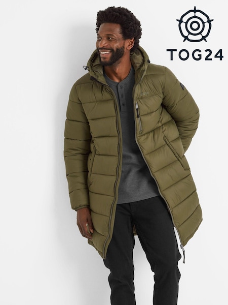 Tog 24 Green Mens Barnby Long Padded Jacket (AB6098) | €129