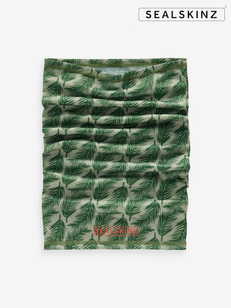 Sealskinz Green Harpley Water Repellent Winter Leaf Print Neck Warmer Snood (AB6156) | $35