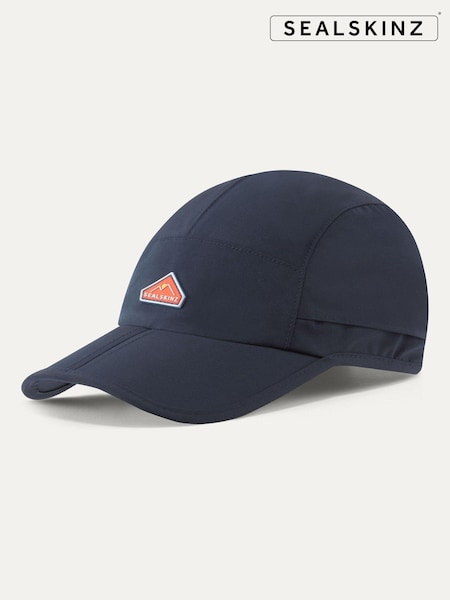 Blue - Sealskinz Poringland Waterproof Foldable Peak Plain Hiking Cap (AB6158) | €46