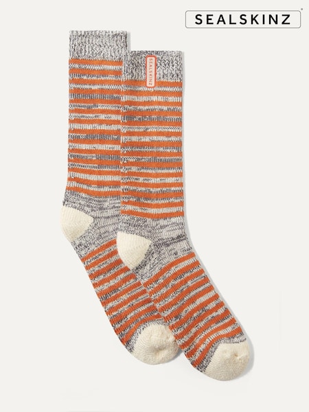 Sealskinz Attleborough Bamboo Mid Length Lightweight Stripe Socks (AB6159) | kr257