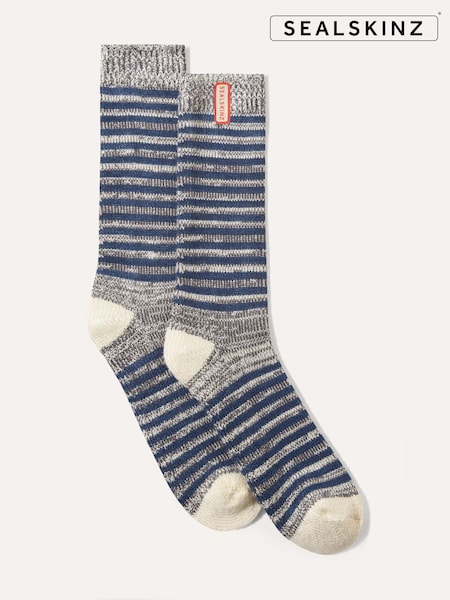Sealskinz Attleborough Bamboo Mid Length Lightweight Stripe Socks (AB6161) | kr257