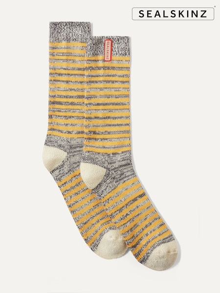 Sealskinz Attleborough Bamboo Mid Length Lightweight Stripe Socks (AB6168) | kr257