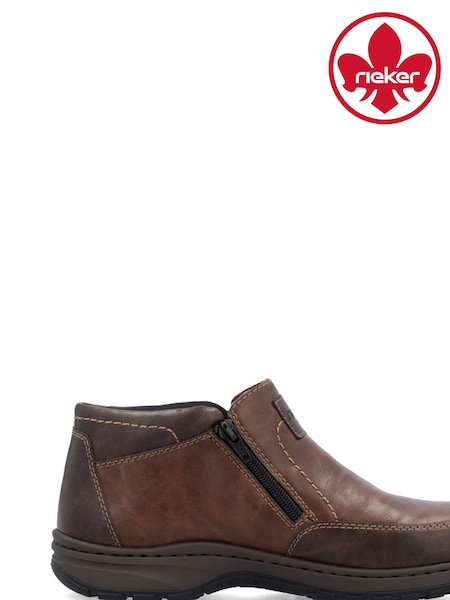 Rieker Mens Zipper Brown Boots (AB6176) | €47