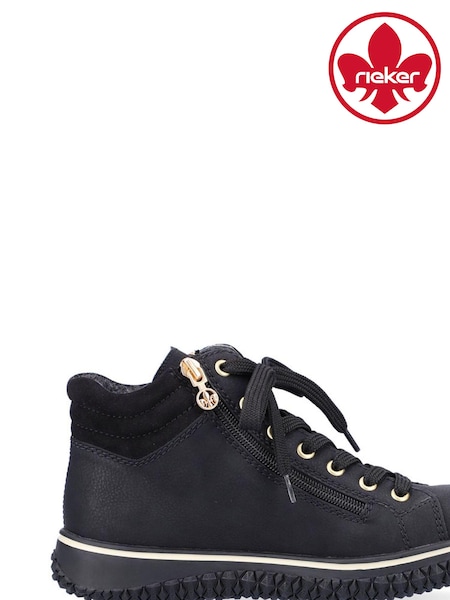 Rieker Womens Zipper Black Boots (AB6181) | €51