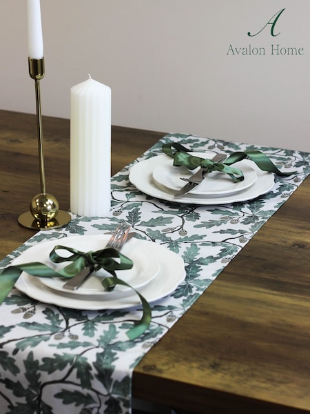 Avalon Home Oak 100% Cotton Table Runner (AB6225) | ‏181‏₪
