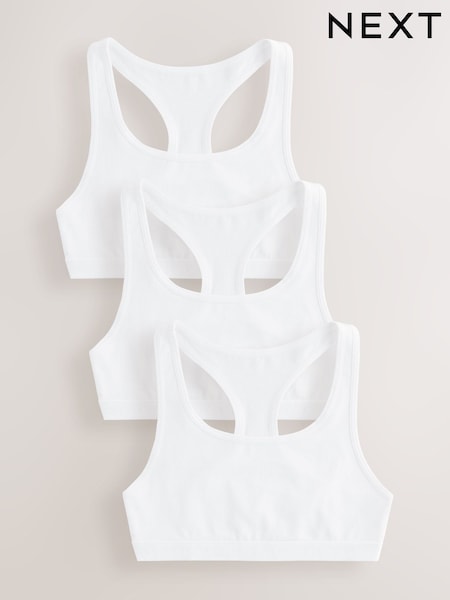 Blanco - Racer Back Crop Tops 3 Pack (5-16yrs) (AB6309) | 11 € - 15 €