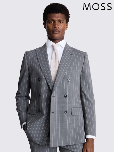 MOSS Performance Tailored Sage Stripe Double Breasted Jacket (AB6349) | 11 355 грн