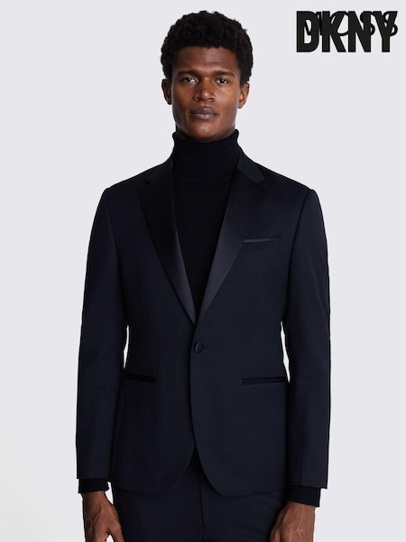 MOSS Black Slim Fit DKNY Notch Lapel Tuxedo Jacket (AB6360) | kr3 127