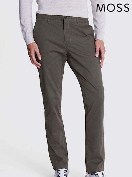 MOSS Green Tailored Chino Trousers (AB6373) | AED174