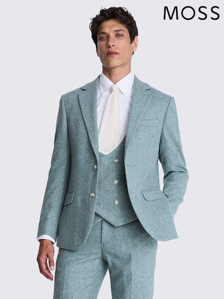 MOSS Blue Tailored Fit Donegal Jacket (AB6385) | 418 QAR