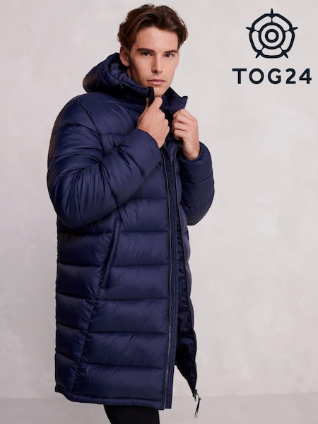 Tog 24 Blue Mens Barnby Long Padded Jacket (AB6399) | R$ 890