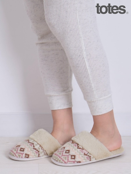 Totes Ladies Knit Mule Slippers (AB6423) | ‏126‏₪