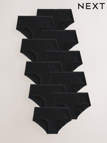 Black Hipster Briefs 10 Pack (2-16yrs) (AB6438) | kr200 - kr317