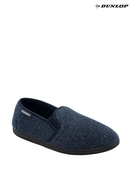 Dunlop Blue Mens Twin Gusset Slippers (AB6461) | €26