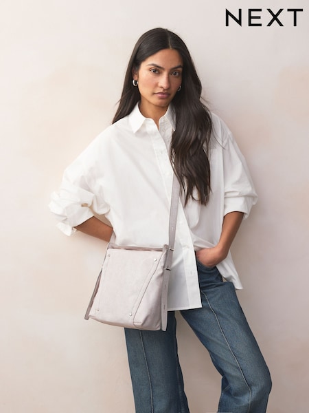 Pale Pink Crinkle Cross-Body Bag (AB6575) | €19.50
