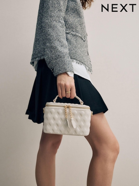 Bone Quilted Cross-Body Bag (AB6595) | € 44