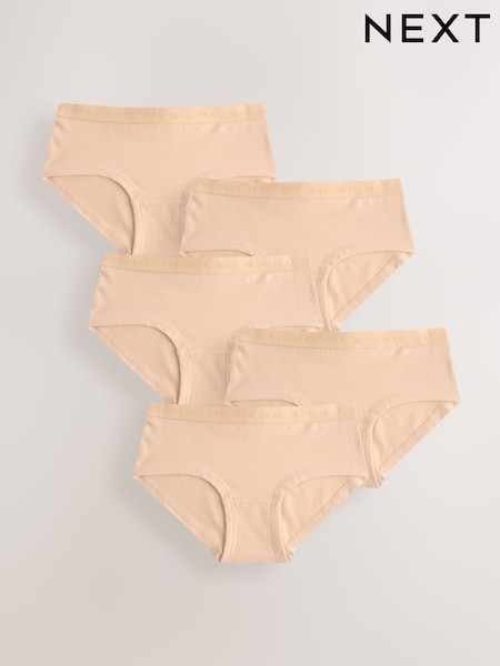 Caramel Nude Hipster Briefs 5 Pack (5-16yrs) (AB6651) | €12 - €15