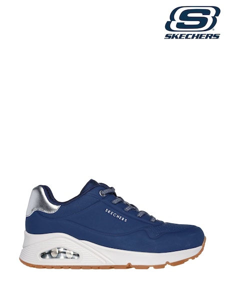 Синий - Skechers Womens Standard Fit Uno Trainers (AB6834) | €105