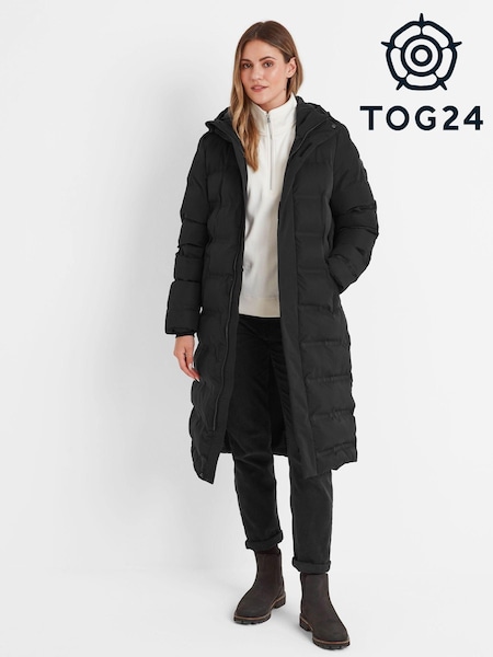 Musta - Tog 24 Womens Glaston Longline Thermal Parka Hooded Puffer Coat (AB6867) | €173