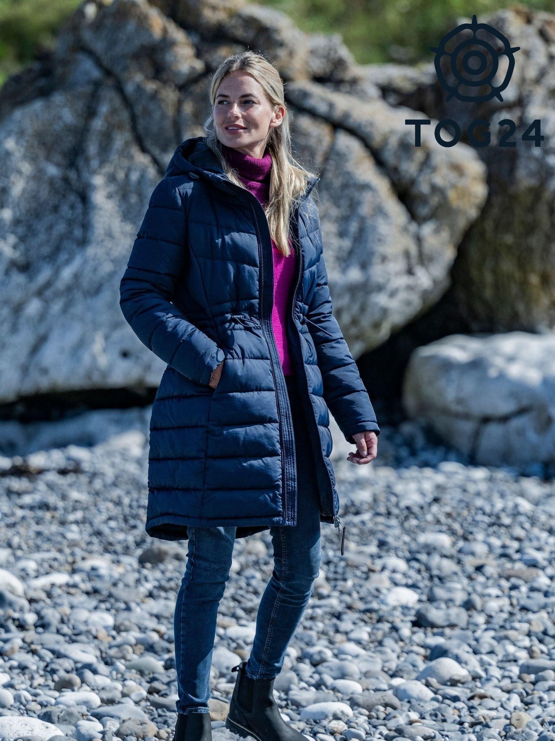 Womens blue parka top