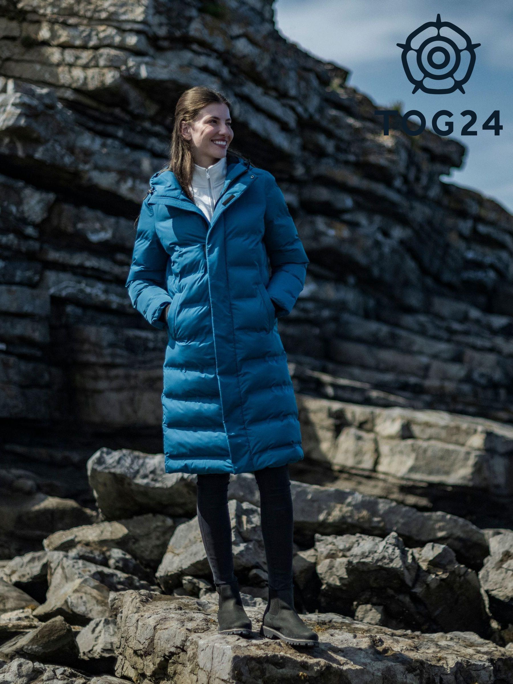 Womens blue parka top