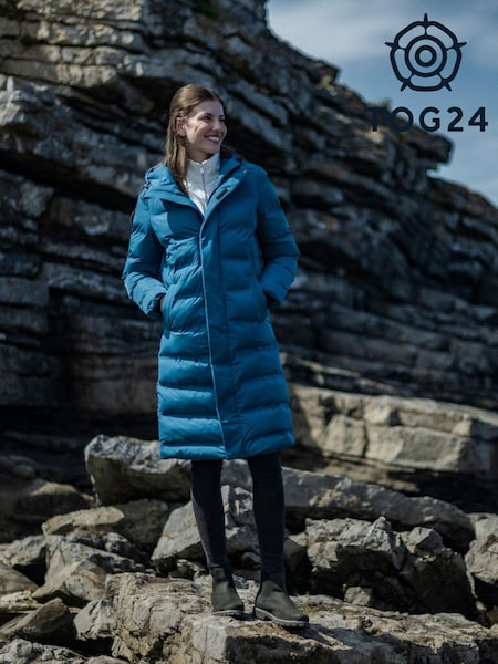 Sininen - Tog 24 Womens Glaston Longline Thermal Parka Hooded Puffer Coat (AB6882) | €173
