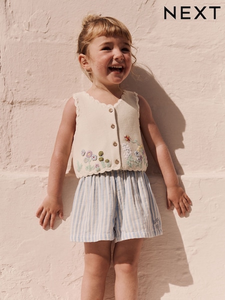 Multi Knitted Wasicoat And Short Set (3mths-7yrs) (AB6938) | €33 - €39