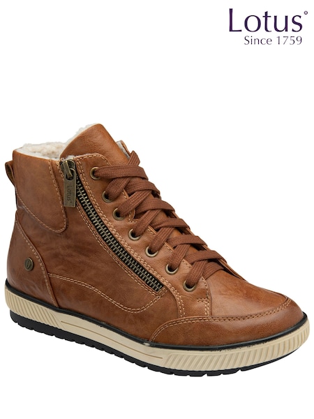 Brown - Lotus Casual Ankle Boots