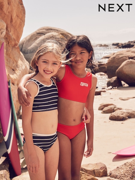 Red/Stripe Bikini Set 2 Piece (3-16yrs) (AB6999) | R$ 235 - R$ 295