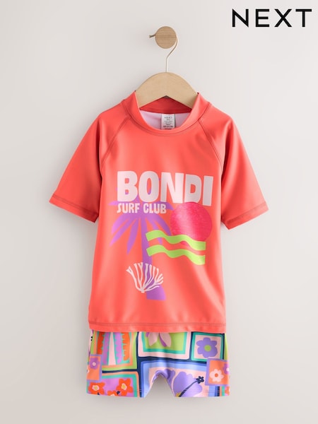 טרופי סגול - Sunsafe Rash Vest And Shorts Set (3-16yrs) (AB7011) | ‏67‏₪ - ‏88‏ ₪