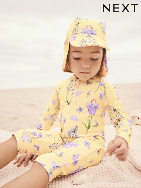 Yellow Fairy Long Leg Sunsafe Swimsuit (3mths-8yrs) (AB7030) | €19 - €22