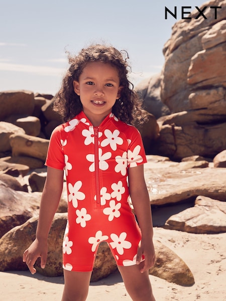 Red Flower Sunsafe Swimsuit (3mths-10yrs) (AB7036) | €18 - €21