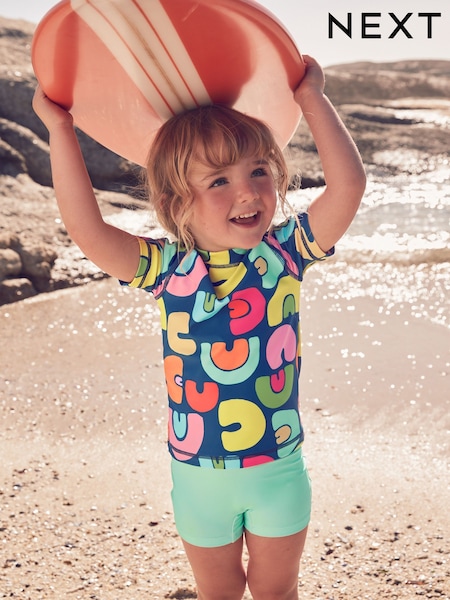 Navy Rainbow Sunsafe Rash Vest Set (3mths-7yrs) (AB7040) | €21 - €24