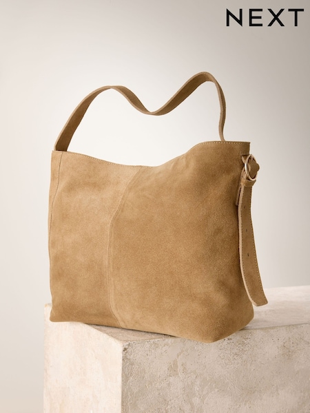 Tan Brown Suede Slouch Shoulder Bag (AB7122) | €98.50