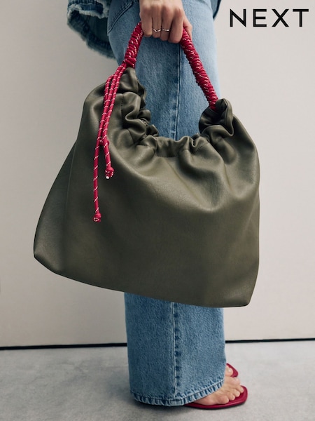 Khaki zelená - Bungee Cord Shoulder Bag (AB7125) | €40