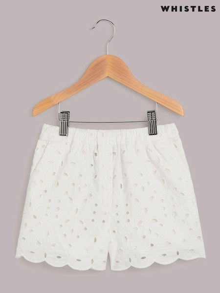Whistles Kids Broderie 100% Cotton Shorts (AB7210) | ‏245 د.إ.‏