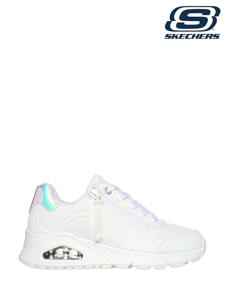 Skechers White Girls Uno Lite Easy Zip Trainers (AB7323) | €78